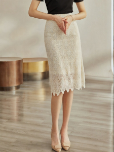 Roey s house | Chân Váy Midi Voan Cao Cổ Elegance Văn Phòng