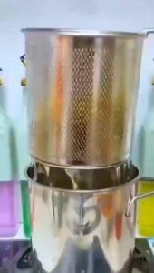 304 Stainless Steel Deep Frying Pot Small Fryer Pan With Strainer Oil-saving Cooking Pot