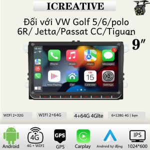 Đầu Android 9 Inch Cho Xe Volkswagen Golf 5 6 Passat CC Polo Jetta Tiguan - Hệ Thống Đa Phương Tiện Dẫn Đường Với Hỗ Trợ Carplay