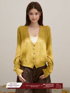 THROUS | Áo Cardigan Knit Cổ V Dáng Rộng Ôm Sát