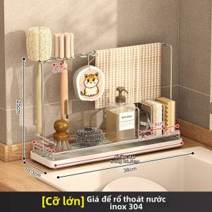 Giá Để Đồ Inox Cho Bọt Biển Và Khăn