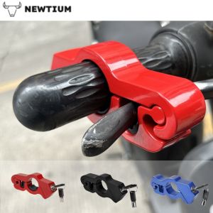 Motorcycle & Bicycle Handlebar Lock Heavy Duty Steel Anti-Theft Lock for ATV/Dirt Bike/Street Motorcycles/Commuter Bikes Univers