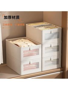 Thickened Cotton Linen Drawer Style Foldable Storage Box New Large Size Fabric Art Organizer Box for Clothes And Other Items