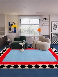 Luxury Classic Checked Carpet for Living Room Sofa Bedside