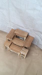 PHRAE WOOD (ตัวลูก)โต๊ะหมู่บูชา ไม้สักแท้ หมู่ 7 หน้า 4 กว้าง 30 ซม. ยาว 40 ซม. สูง 26 ซม. ไม้สักธรรมชาติไม่ได้ทำสี