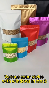 STANDING POUCH WINDOW 14X20 CM PREMIUM TRANSMETZ 7 WARNA plastik klip zip lock zipper