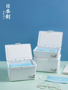 Japanese Import Mask Storage Box Hallway Kids Respirator Temporary Storage Box Large Capacity Four-Wheel Drive Storage Fantastic