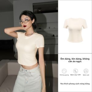 DXTOXS | Áo Thun Nữ Mới Thời Trang Dáng Vai Ngang Tay Ngắn