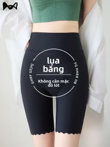 MiiOW | Quần an toàn lụa băng mỏng năm điểm cho nữ mùa hè chống ánh sáng quần lót dài vừa phải quần lót hai trong một