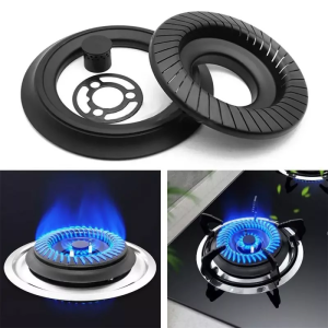 4pcs/set Steel Gas Stove Fire Cover Windproof Energy Saver Cover Embedded Gas Stove Accessories