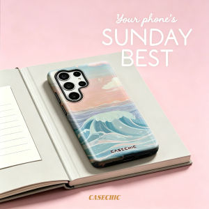 Potdemiel | Pastel Marble Art Case for Samsung Galaxy S26 S25 S24 S23 Ultra Drop Resistant Glossy Dual-Layer Cover CaseChic