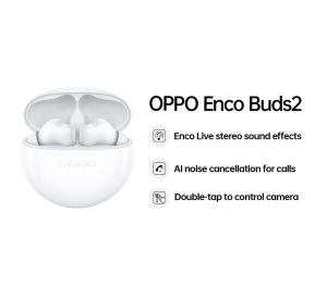 OPPO Original Enco Buds/Enco Buds2 W15/Enco Air 24Hr Battery Life IP54 Water Resistant Low-Latency Game Mode All-Day Music