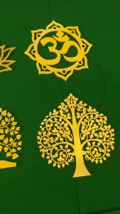 ชูดดอกบัว มูมลูปลาสวูด 5 ชิ้น สีทอง สีขาว ประดับหิ้งพระ ตกแต่งหิ้งพระ