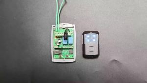 433MHz 2-Channel Relay Garage Receiver + Gate Remote Transmitter + Outdoor Antenna Booster for Door Access Control