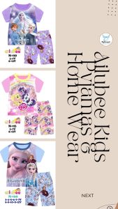 Mylilangelz Ailubee Frozen II Girl Clothing Set Baju Budak Perempuan