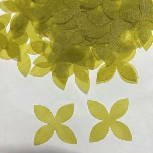 ( Set 50 cái) Hoa 4 cánh vải voan Hàn cắt laser nhiều màu Nguyên liệu làm handmade DIY