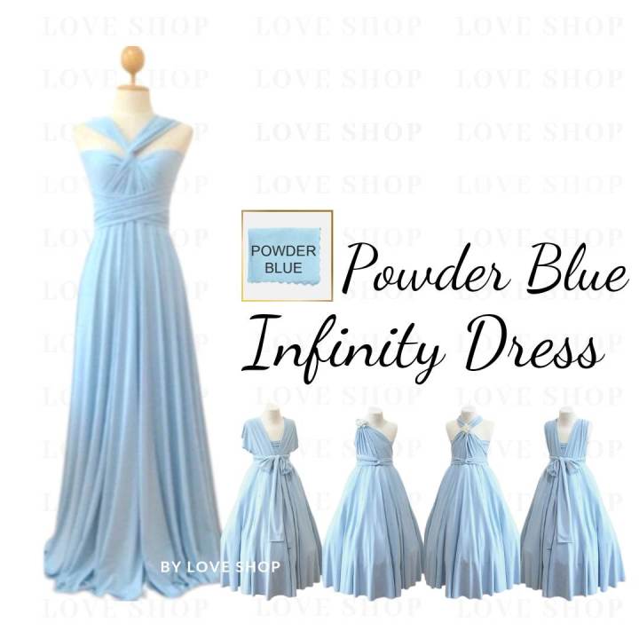 infinity dress powder blue Infinity Dress/Wrap Convertible Bridesmaid Dress/CustomSize/30+ Color Floor 41 inches / Plus(16-26) main image 0