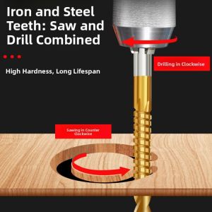 NIANXU | High Hardness Cobalt Sawtooth Pyramid Drill Bit Set for Woodworking