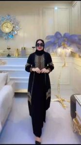 PROMO!!!!(COD)Gamis Abaya Turkey Motif Batik Mewah1931 /Gamis Arab Jersy Import Mix Ceruty Premium Mote Terbaru