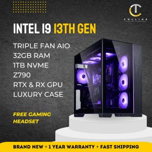 GAMING PC BUILD - MYTHICAL: INTEL CORE I9 14900KF 14TH GEN PC | Nvidia RTX Graphics Card | Ready to Use | Plug and Play CPU Video Editing Work Streaming Online Class | Collinx Computer