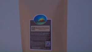 เมล็ดกาแฟคั่ว Arabica ตรากาแฟรุ่งอรุณ(คั่วกลาง 200 กรัม 5 ถุง)