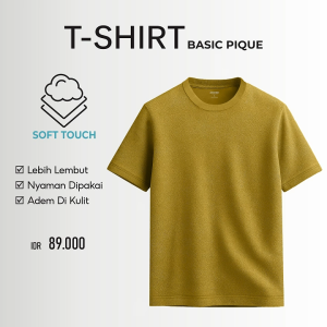 Aerostreet T Shirt Pique Abner Mustard Kaos T Shirt KBAAA