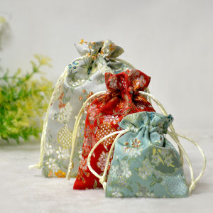 Tie-Dye Silk Bag Jewelry Storage Packaging Gift Drawstring Small Cloth Bag Incense Sachet Traditional Chinese Herbal Medicine Pouch