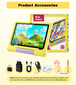 Android 15 Kids Tablet 10.1" HD 8GB RAM 64GB ROM 1TB Expand WiFi6 2MP+5MP Camera 5000mAh Educational Tablet for Kids 3-13 Years