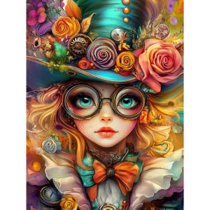 500/1000/1200/2000PCS Jigsaw Puzzle Beautiful Girl Holding Rose Floral Portrait For Adults Perfect For Quiet Evening Activity