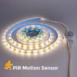 1-5m LED Strip Lights with PIR Motion Sensor Waterproof 12V Auto On/Off for Stairs Wardrobe Closet Kitchen-Motion Activated Tape