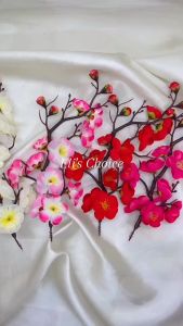 POHON MEIHUA BONSAI TANGKAI 2025 Bunga Meihwa Tangkai Bunga Imlek Tanaman Artificial Dekorasi Sincia