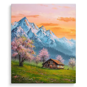 Jigsaw Puzzle 500 1000 1200 2000pcs Cozy Wooden House On Green Lawn With Flowers And Trees For Adults Stress Relief Activity