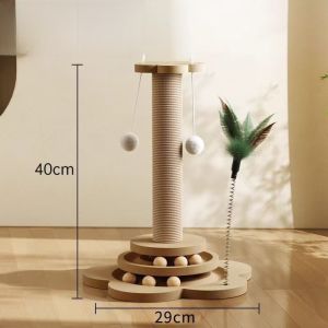 Interactive Cat Toy Playful Cat Stick Self Entertaining Pet Supplies Catnip Infused Scratching Board for Kittens And Cats