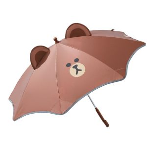 Line Friends Childrens Umbrella Sunshade Umbrella For Students School Umbrella Strengthen Reinforce Sunny Rainy Days Sun Protection Umbrella With Reflective Edge Safety Umbrella Children Gift