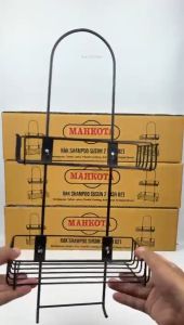 RAK GANTUNG SHAMPOO SUSUN 2 BAHAN BESI TEBAL KUAT HARGA MURAH BARANG BERKUALITAS WARNA HITAM SERBAGUNA PROMO DISKON TERLARIS
