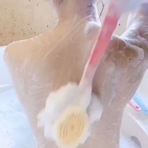 Cây Bông Tắm Chà Lưng/ Bàn Chải Chà Lưng Kèm Bông Tắm Cây Cọ Tắm 2 Đầu Cọ Chà Lưng Vệ Sinh Cơ Thể Mềm Mại-HAUSE