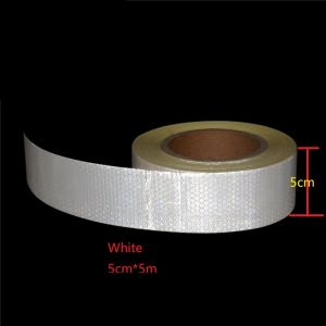5cm/10cm/15cm/20cm*5M White Reflective Tapes Wateproof High Visibility Conspicuity Safety Strips Reflectors Caution Car Stickers