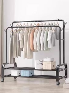 WANGXINGHEYUE | Dual Rod Easy-to-Set-Up Clothes Drying Rack