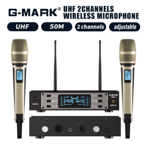 G-MARK | Wireless Microphone G-MARK GM1.1 Professional UHF Frequency Adjustable Metal Handheld Karaoke Mic For Party Show Teaching Weddin