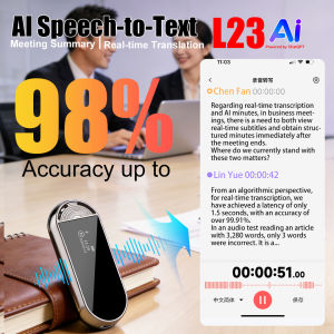 Máy Ghi Âm Giọng Nói AI Nâng Cấp 2026 |   72 Ngôn Ngữ Độ Chính Xác 9991% |   Tự Động Lưu Khi Pin Yếu |   Kích Hoạt Bằng Giọng Nói |   Thân Máy Bằng Kim Loại |   Dành Cho Các Nhà Báo