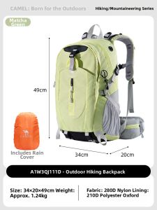 CAMEL | Water Resistant Outdoor Backpack Large Capacity