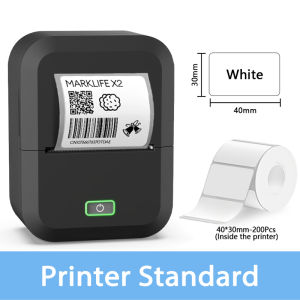 Marklife X2 Thermal Printer Label Printer Portable Bluetooth Inkless Self-Adhesive Printer For Gift/Diy/Marking/Tag/Label Printi