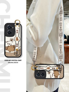 Cute Cartoon Creative Style Phone Case for Vivoy77e Y300 Y78 Y73s Womens New Fashionable Hand Strap Neck Strap Lanyard Holder Soft Anti-Fall