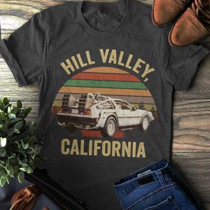 Hill Valley T-shirt Back to The Future Shirt Marty Mcfly Hill valley Classic Men Cotton Tees Tops Harajuku Streetwear