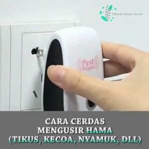 Pest Reject Alat Usir Tikus Ultrasonic Alat Pengusir dan Pembasmi Serangga Nyamuk Tikus Lalat Kecoak