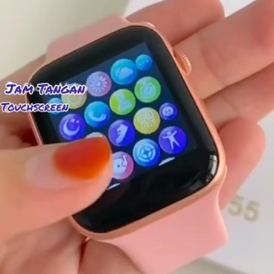 Jam Tangan Hp Android Layar Sentuh Smartwatch Upgrade New series pesan panggilan notif camera music remote olahraga kesehatan pasang foto telfon camera control lari  pace jogging