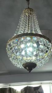 Vintage Crystal Chandelier Industrial Style Lustre Pendant Lamp Dining Living Room Bedroom Decoration Pendant Light No Bulb