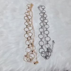 Thắt lưng xích vòng tròn 2.5cm đai váy dây xích tròn kim loại