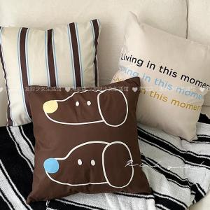 Retro French Style Sofa Pillow Luxury Bedroom Headboard Cushion Living Room Window Seat Cover All-Match Velvet PP Cotton Filling