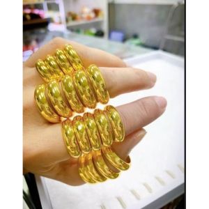 Nhẫn trơn mô phỏng 5 chỉ chất liệu đồng bền màu KAMI trang sức sỉ